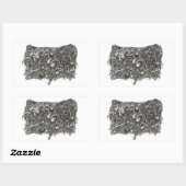 Grotesque Number 1, flach Rechteckiger Aufkleber (Blatt)