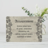 Grotesque Ornament Herz Ankündigung (Stehend Vorderseite)