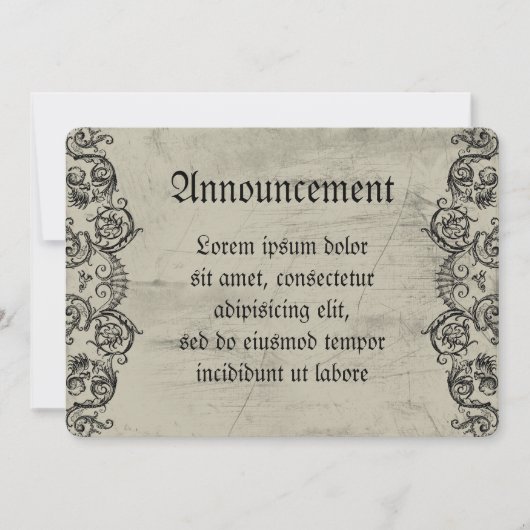 Grotesque Ornament Herz Ankündigung (Vorderseite)