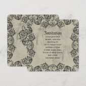 Grotesque Ornament Herz Einladung (Vorne/Hinten)