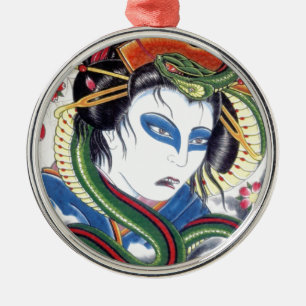 Grotesque & Snake Ornament Aus Metall