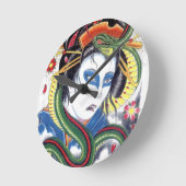 Grotesque & Snake Runde Wanduhr (Winkel)