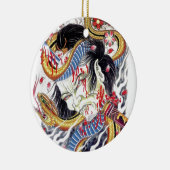 Grotesque & Snake Tattoo Design Keramik Ornament (Rechts)