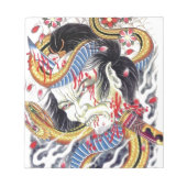 Grotesque & Snake Tattoo Design Notizblock (Vorderseite)