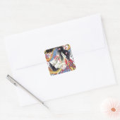 Grotesque & Snake Tattoo Design Quadratischer Aufkleber (Umschlag)