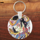 Grotesque & Snake Tattoo Design Schlüsselanhänger (Vorderseite)