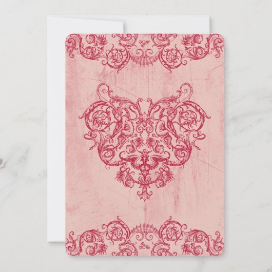 Grotesquerie Valentine Einladung (Rückseite)