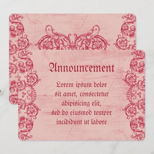 Grotesquerie Valentine Feiertagskarte (Vorne/Hinten)