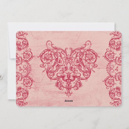 Grotesquerie Valentine Feiertagskarte (Rückseite)