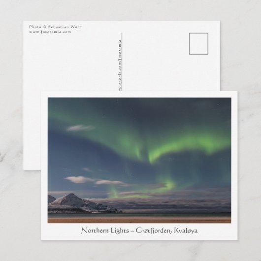 Grøtfjorden Kvaloya Norwegen Postkarte (Vorne/Hinten)