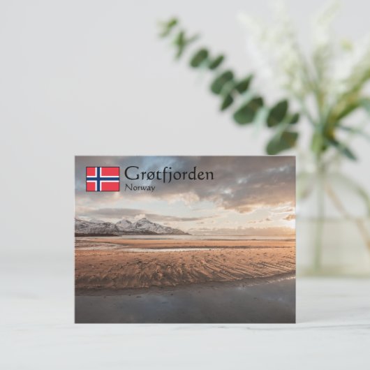 Grotfjorden Norwegen Postkarte (Stehend Vorderseite)