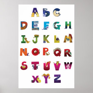Grotke Alphabet Cats Poster