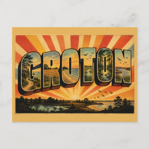 Groton Connecticut Küstenwälder Strand Kunst Postkarte