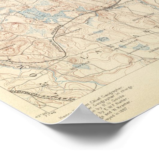 Groton, Massachusetts Poster (Ecke)