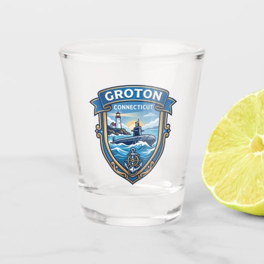 Groton USA Schnapsglas (Vorderseite)