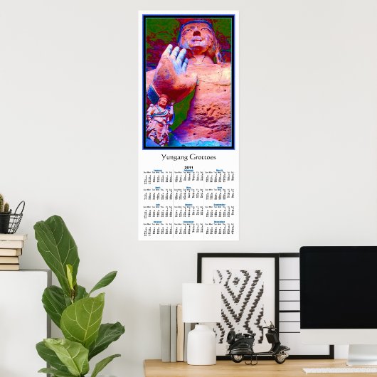 Grotten Buddha Yungang Grotten 2011 Mauerkalender Poster (Heimbüro)