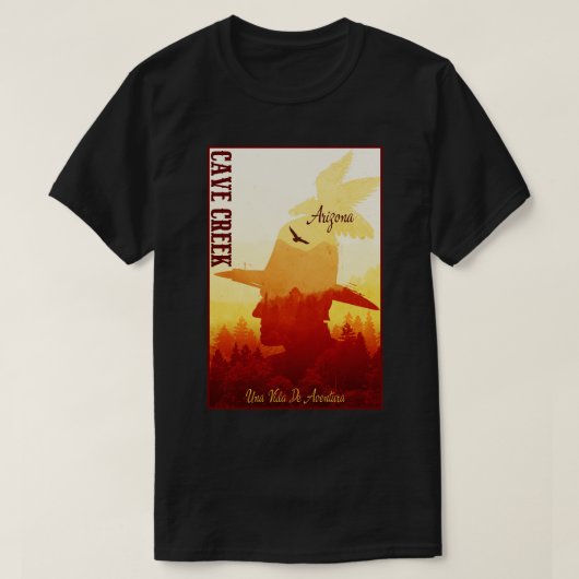 Grottenbucht arizona Wild West Stadt T-Shirt (Design vorne)