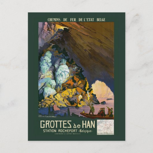 Grottes de Han Vintage Poster 1922 Postkarte (Vorderseite)