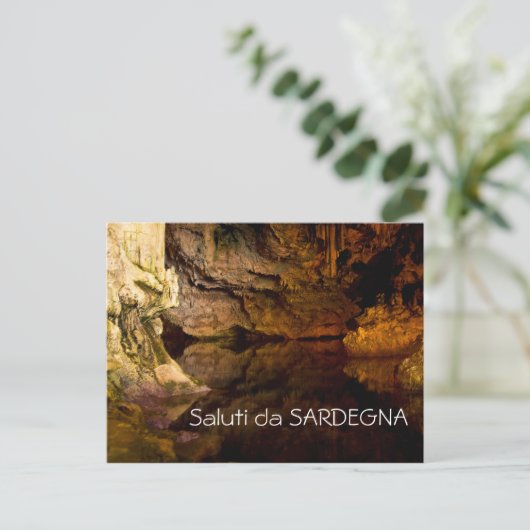 Grotto Neptune, Sardinien Text Postkarte (Stehend Vorderseite)