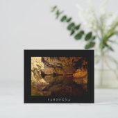 Grotto Neptune, schwarze Postkarte Sardiniens (Stehend Vorderseite)