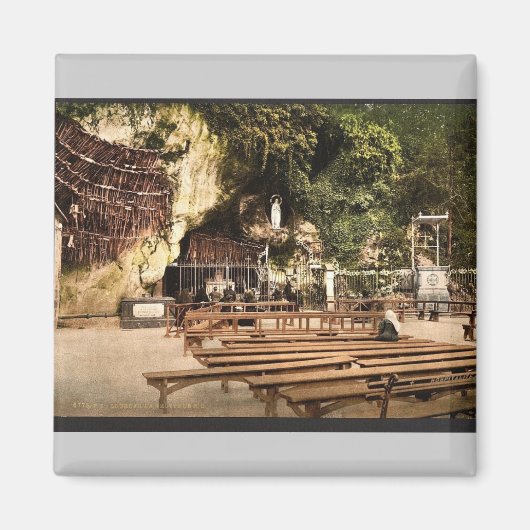 Grotto Notre Dame, Lourdes, Pyrenäen, Frankreich Magnet (Vorne)