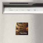 Grotto von Neptun, mit Textmagnet von "Sardinien" Magnet (In Situ (Geschirrspüler))