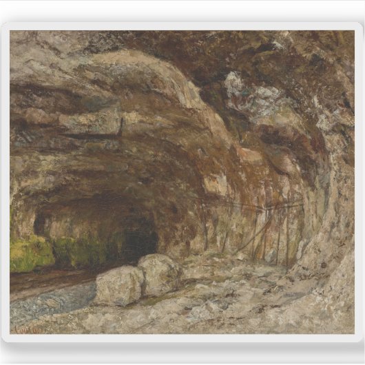 Grotto von Sarrazine bei Nans-sous-Sainte-Anne Aufkleber (Vorderseite)