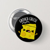 Grou-Käse Funny Cheese Pun Dark BG Button (Vorne & Hinten)