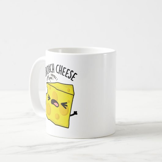 Grou-Käse Funny Cheese Pun Kaffeetasse (Vorderseite Links)