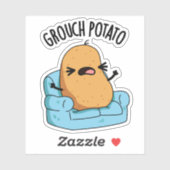 Grouch Potato Funny Veggie Puns Aufkleber (Blatt)