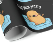 Grouch Potato Funny Veggie Puns Dark BG Geschenkpapier (Rolleneckpunkt)