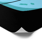 Grouch Potato Funny Veggie Puns Dark BG Poster (Ecke)