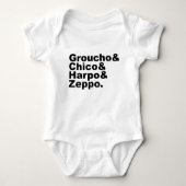 Groucho & Chico & Harpo & Zeppo Baby Strampler (Vorderseite)
