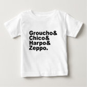 Groucho & Chico & Harpo & Zeppo Baby T-shirt (Vorderseite)