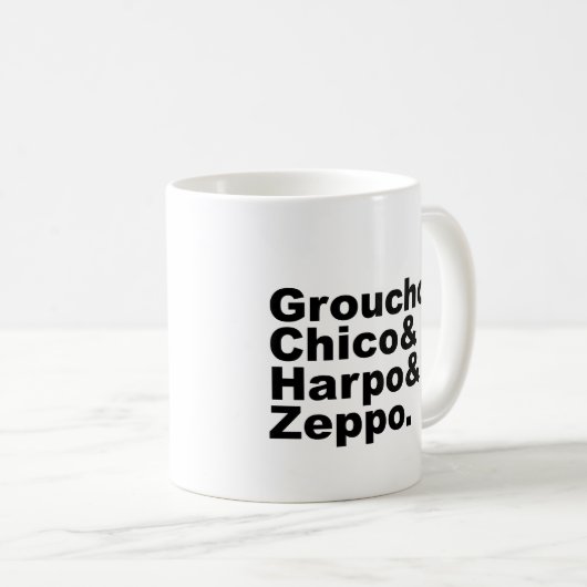 Groucho & Chico & Harpo & Zeppo Kaffeetasse (VorderseiteRechts)