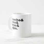 Groucho & Chico & Harpo & Zeppo Kaffeetasse (Vorderseite Links)
