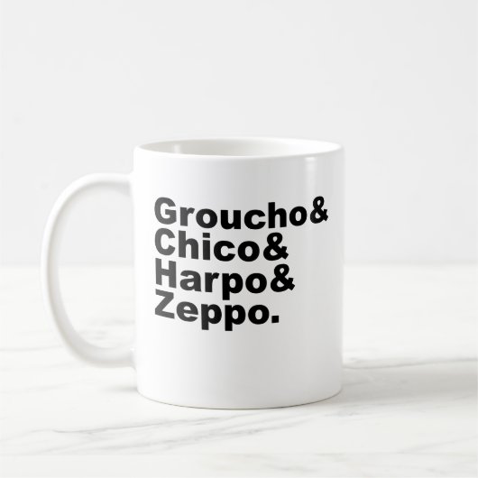 Groucho & Chico & Harpo & Zeppo Kaffeetasse (Links)