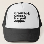 Groucho & Chico & Harpo & Zeppo Truckerkappe (Vorderseite)