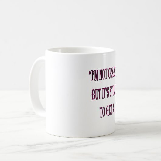 Groucho Marks Zitat Kaffeetasse (Vorderseite Links)