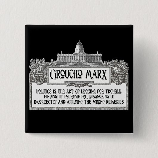Groucho Marx auf Politik Button (Vorderseite)