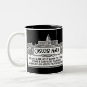 Groucho Marx auf Politik Zweifarbige Tasse (Links)