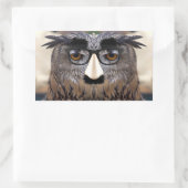 Groucho Marx Eagle Owl Rechteckiger Aufkleber (Tasche)