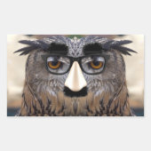 Groucho Marx Eagle Owl Rechteckiger Aufkleber (Vorderseite)
