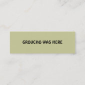 Groucho war hier mini visitenkarte (Rückseite)