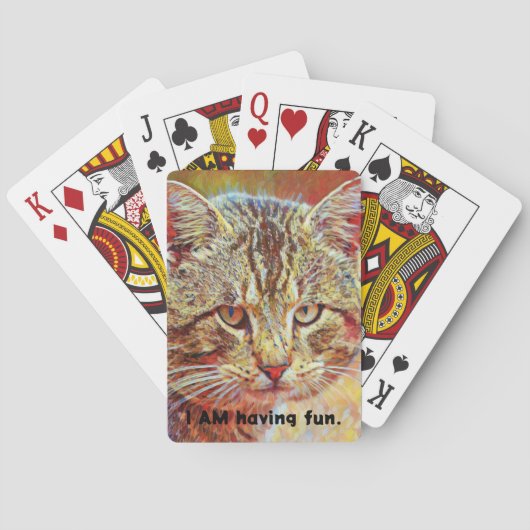 Grouchy Big Cat Funny Playing Cards Spielkarten (Rückseite)