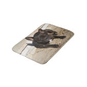 Grouchy French Bulldog Badematte (Schrägansicht)