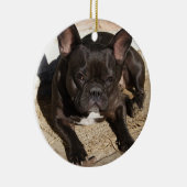 Grouchy French Bulldog Keramikornament (Rechts)