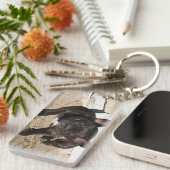 Grouchy French Bulldog Schlüsselanhänger (Vorderseite rechts)