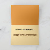 Grouchy Grumpy Cat Exotic Persian Funny Birthday Karte (Innenseite)