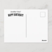 Grouchy Grumpy Cat Funny Birthday Postkarte (Rückseite)